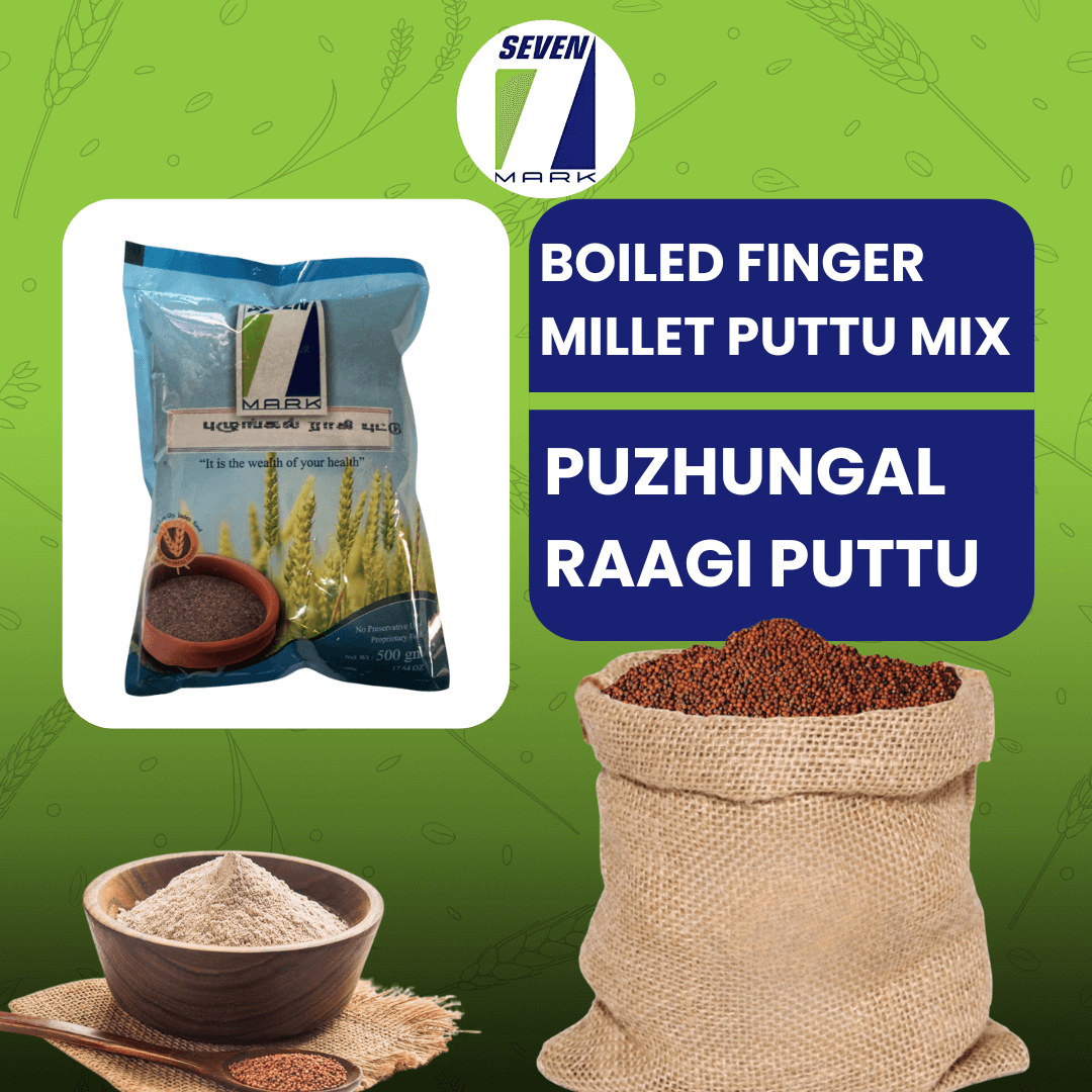 Organic Ragi Puttu / Boiled Ragi Puttu
